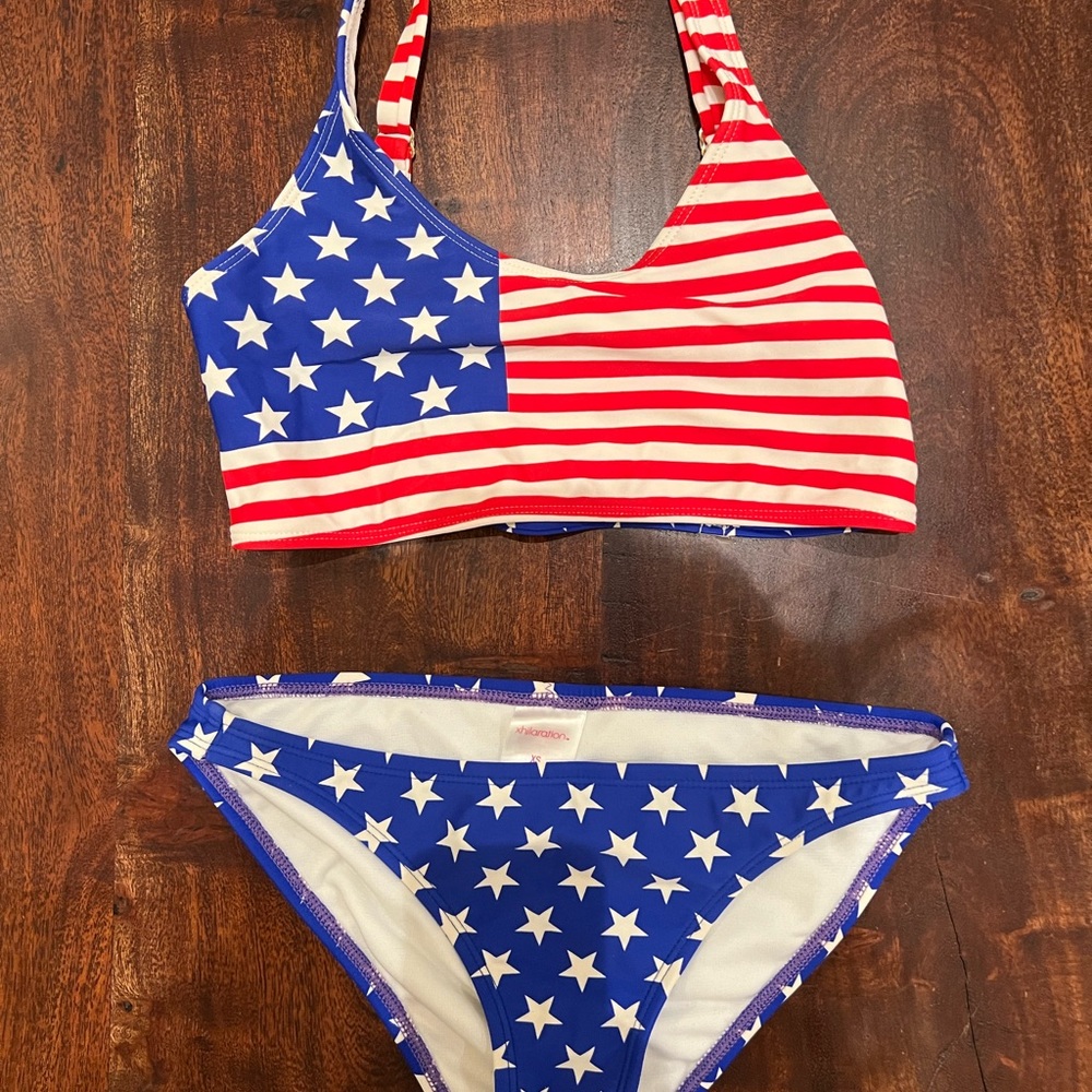 Xhilaration American flag bikini
